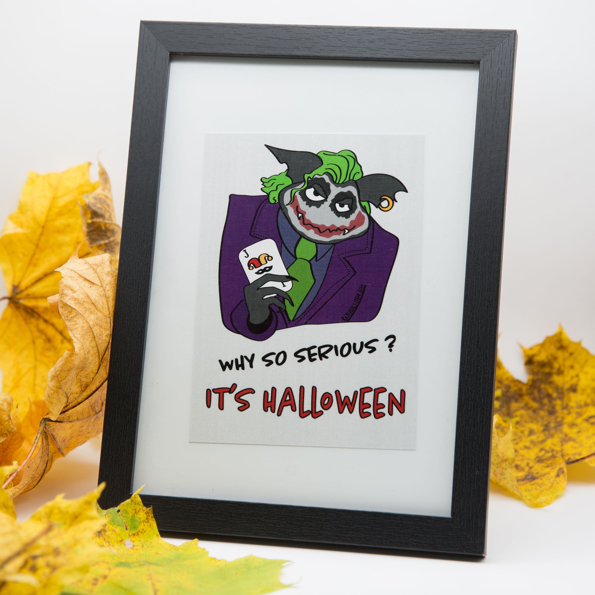 Why so serious? Halloween greeting card (5 cards)