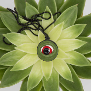 Green Zombie Eye Necklace - miniAttic