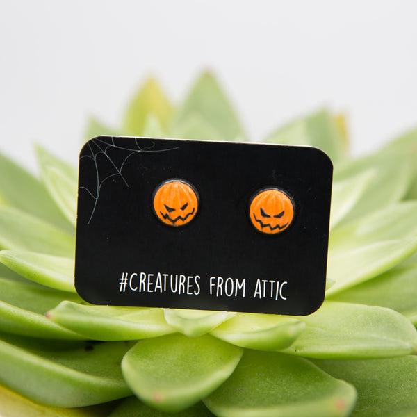 Pumpkin Stud Earrings