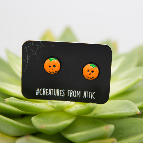 Pumpkin Stud Earrings