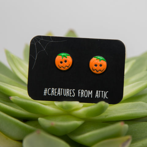 Pumpkin Stud Earrings