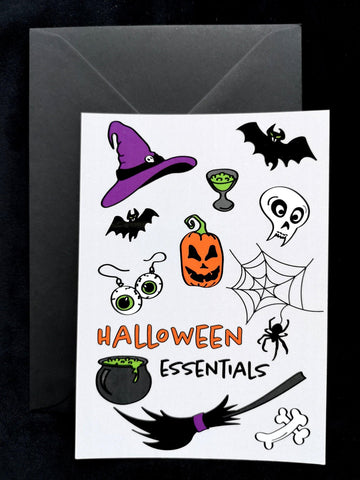 Halloween Essentials greeting card (5 cards) - miniAttic