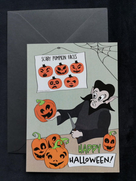 Happy Halloween greeting card (5 cards) - miniAttic