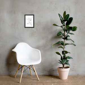 V&A Jumping Friends Framed matte paper poster