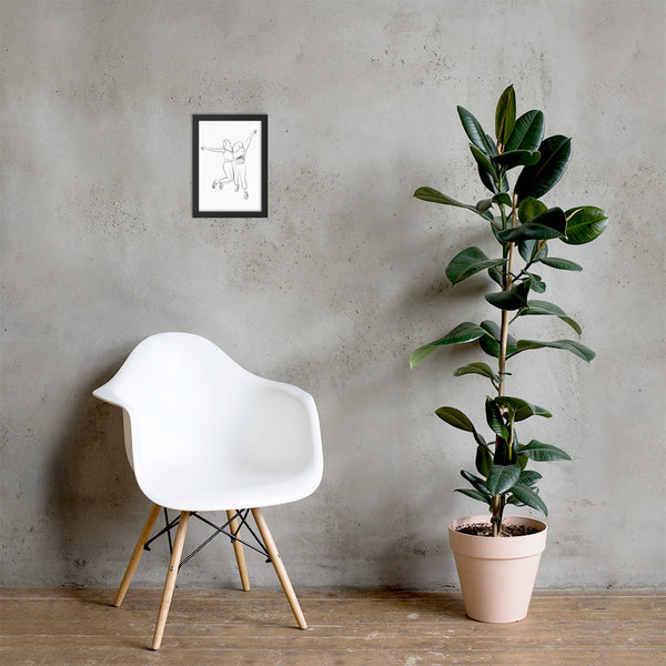 V&A Jumping Friends Framed matte paper poster