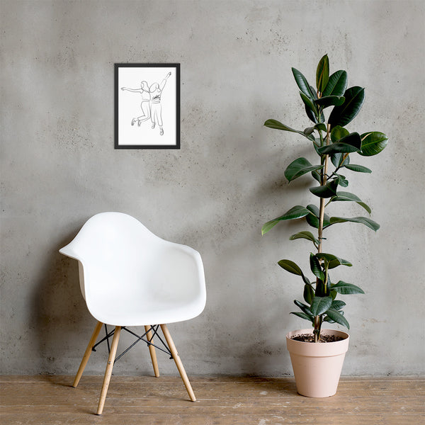 V&A Jumping Friends Framed matte paper poster