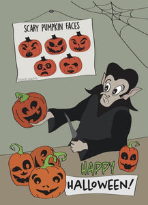 Happy Halloween greeting card (5 cards) - miniAttic
