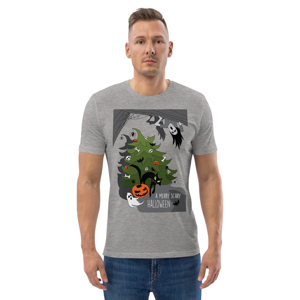Merry Scary Halloween! Unisex organic cotton t-shirt