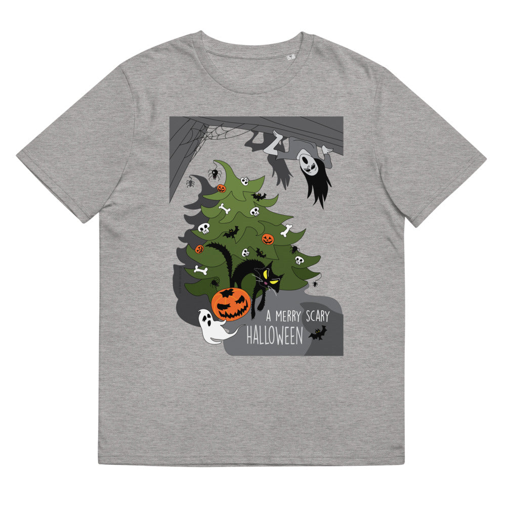 Merry Scary Halloween! Unisex organic cotton t-shirt