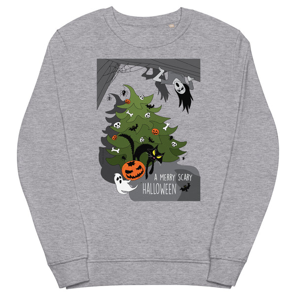 Merry Scary Halloween! Unisex organic sweatshirt