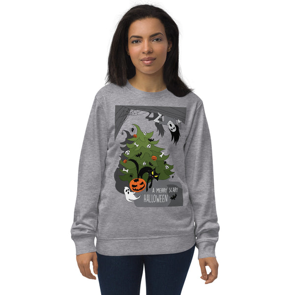 Merry Scary Halloween! Unisex organic sweatshirt