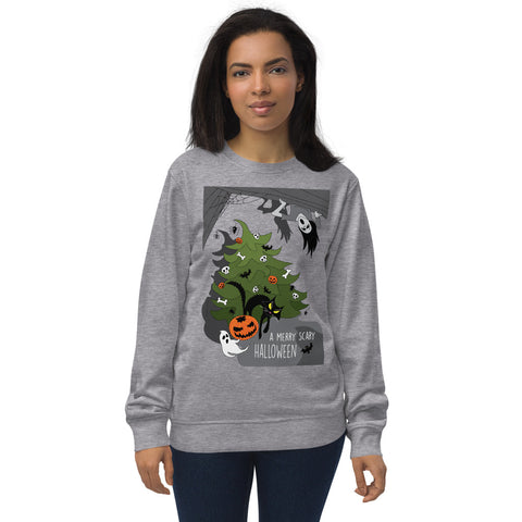 Merry Scary Halloween! Unisex organic sweatshirt