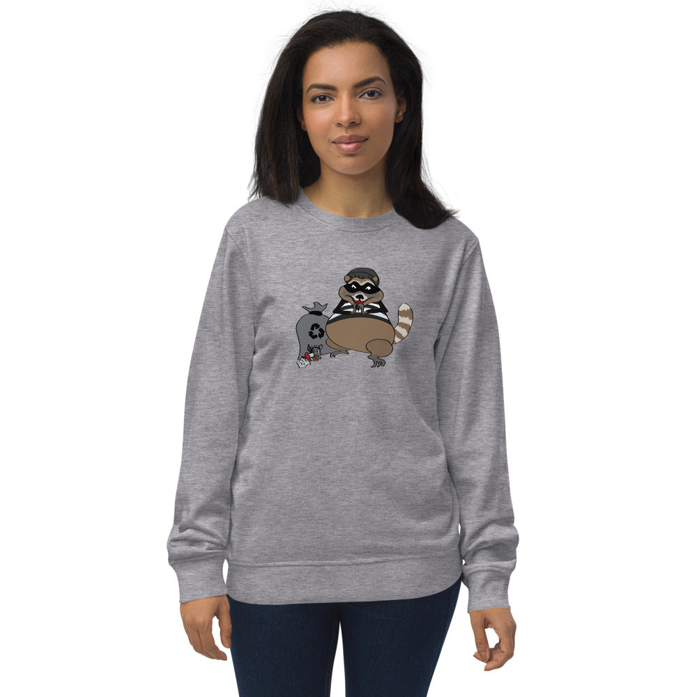 Racoon thief - unisex organic sweatshirt